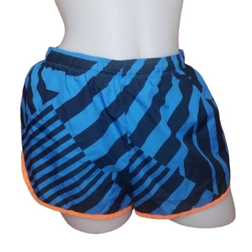 NIKE DRI-FIT Retro Style Running Shorts Blue Black Womens Size Large